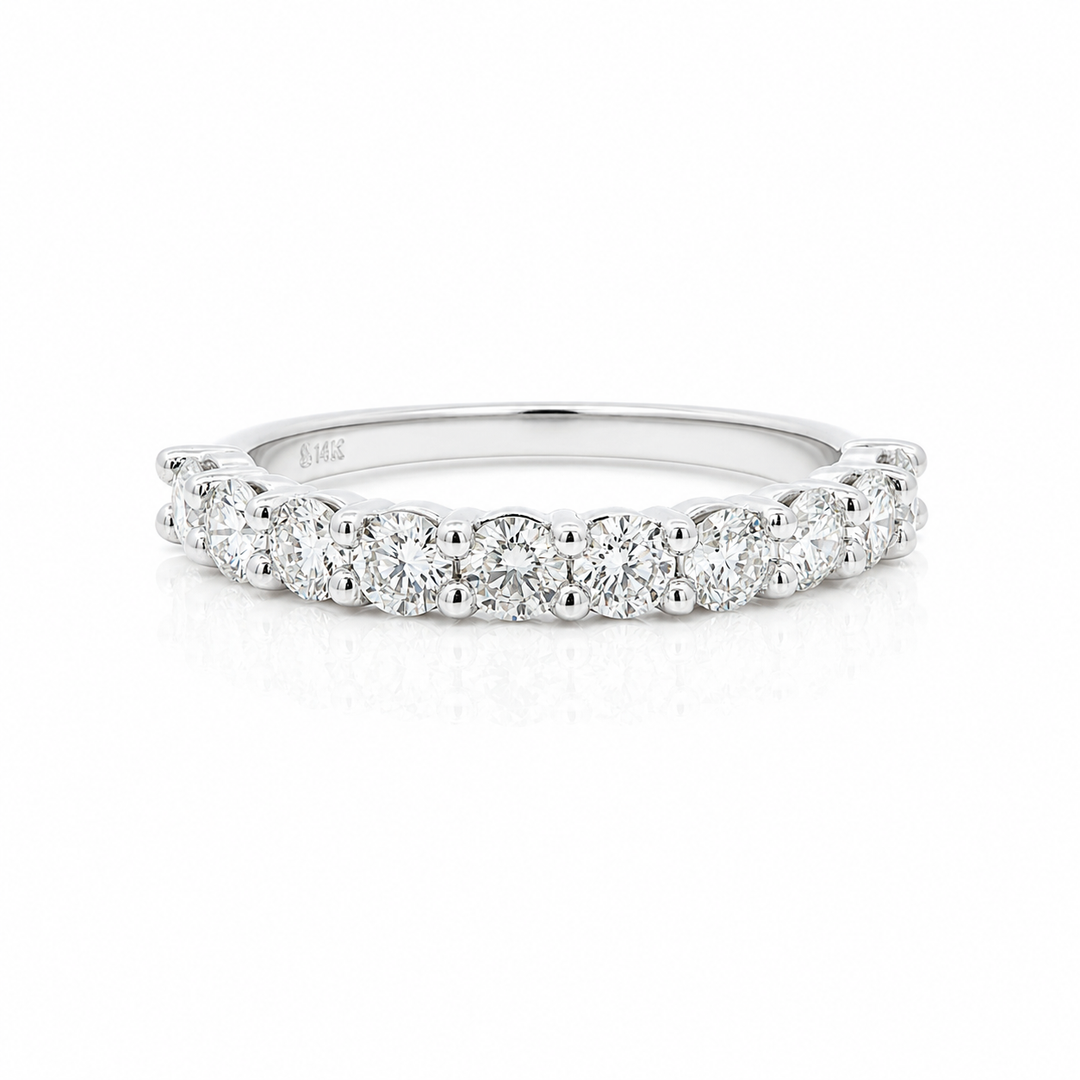 14K White Gold 1.05 CTW Diamond Anniversary Ring