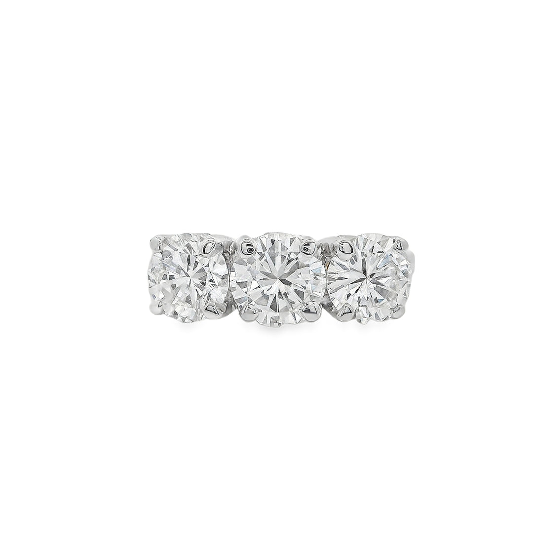 Estate - 18K White Gold 2.21 CTW Diamond Ring, Size 7