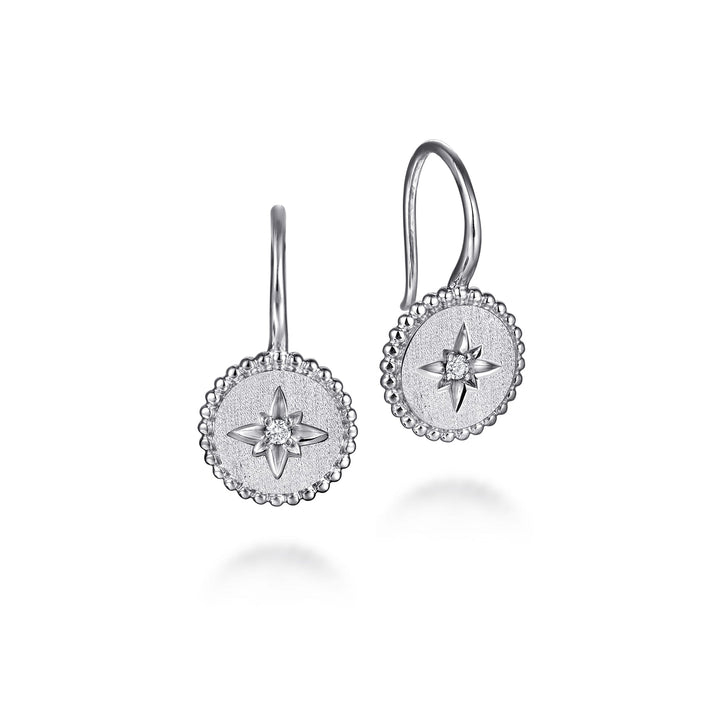 Sterling Silver Gabriel & Co. Drop Earrings With Diamonds