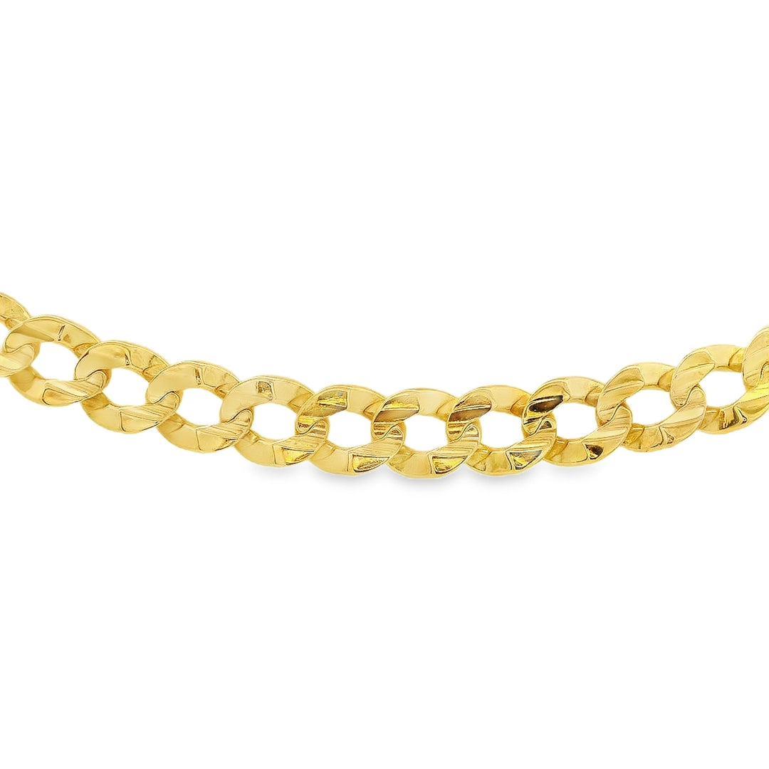 Estate - 14 Karat Yellow Gold Polished Large Curb Link 9" Bracelet