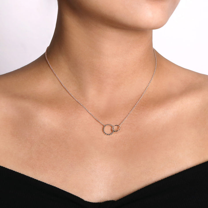 Sterling Silver Gabriel & Co. Circle Necklace