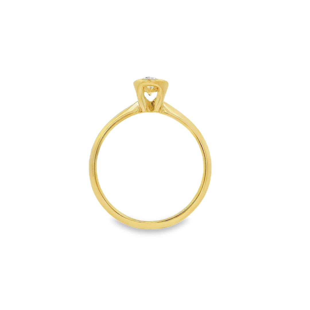 Women's 14K Yellow Gold Classic 0.61 CTW Oval Diamond Engagement Ring