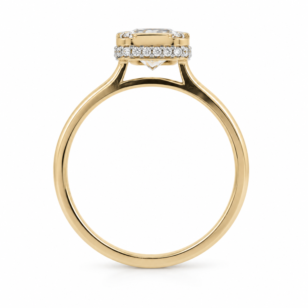 Women's 14K Yellow And White Gold 1.69 CTW LAB Grown Diamond Engagement Ring