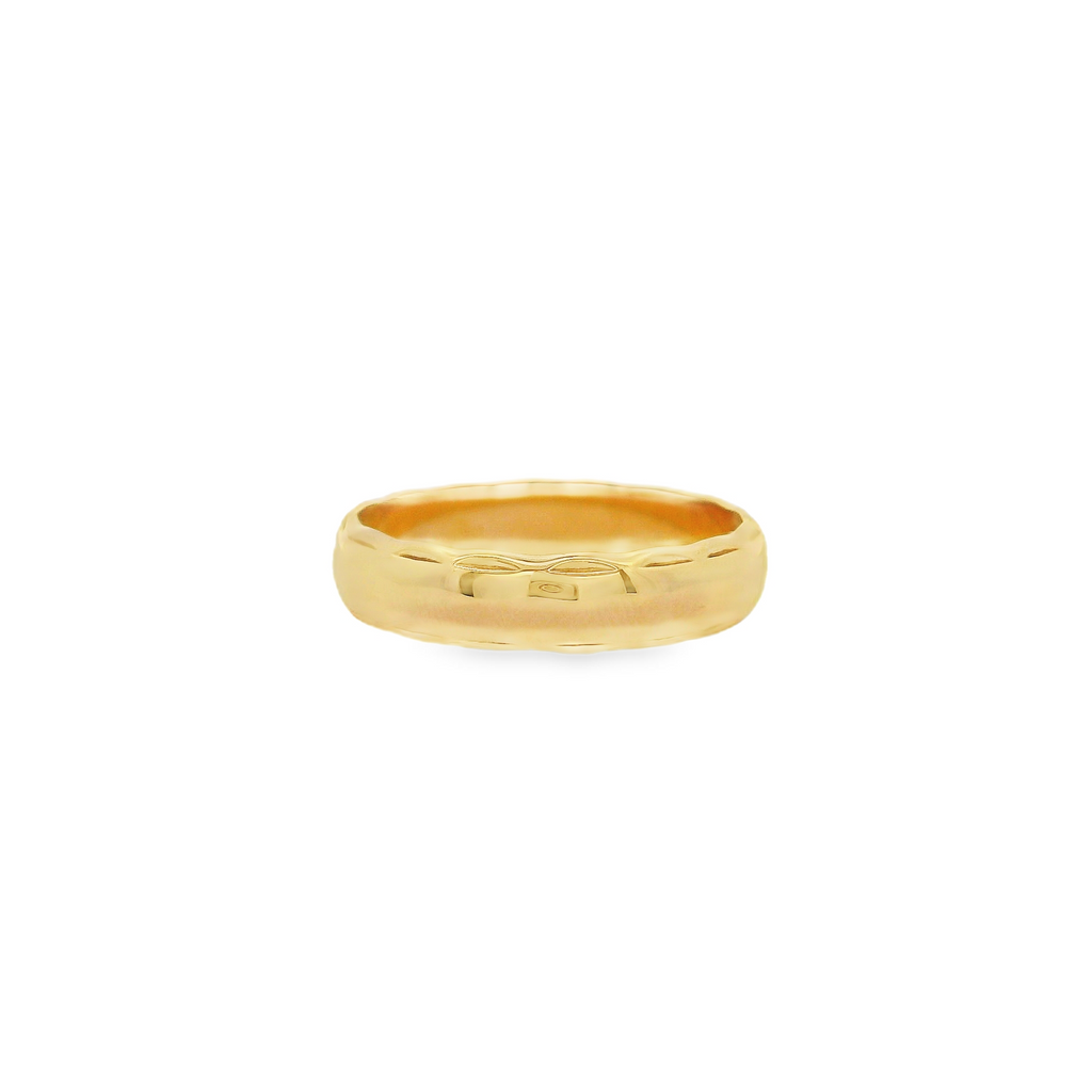 Estate - 10K Yellow Gold 5mm Wide Band, Size 10