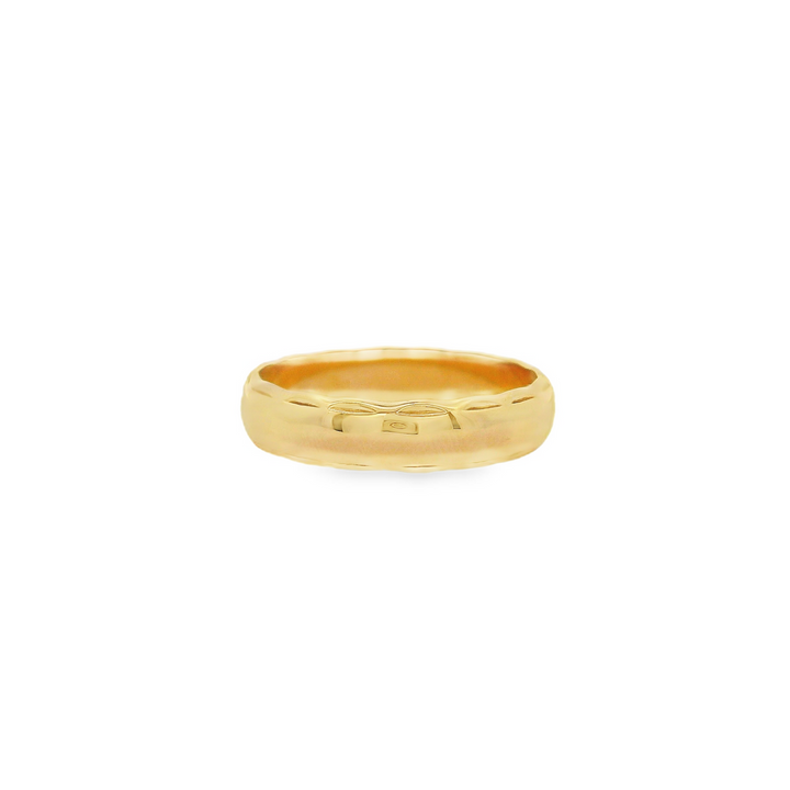 Estate - 10K Yellow Gold 5mm Wide Band, Size 10