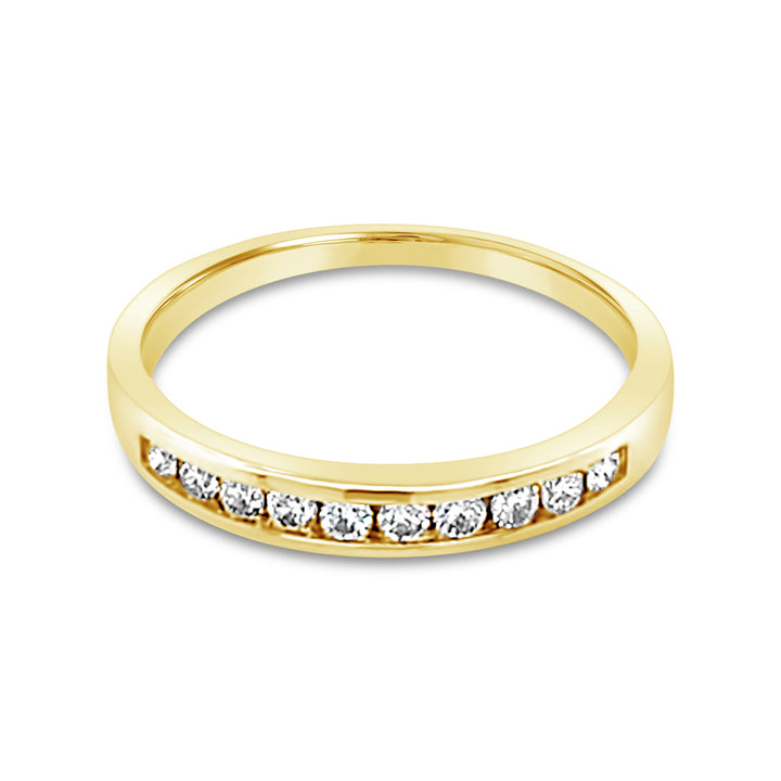 14K Yellow Gold 0.50 CTW Channel Set Diamond Anniversary Band