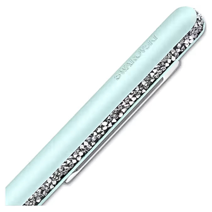 Green Lacquered Swarovski Pen With Crystal Rocks