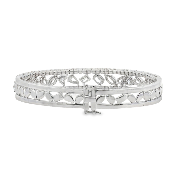 18K White Gold 7.02 CTW Diamond Bracelet