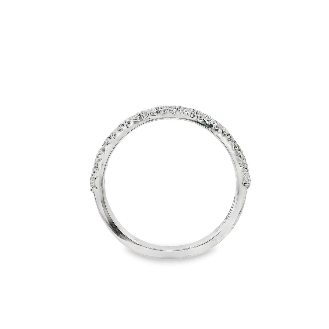 14K White Gold 0.43 CTW Diamond Set Women's Wedding Band