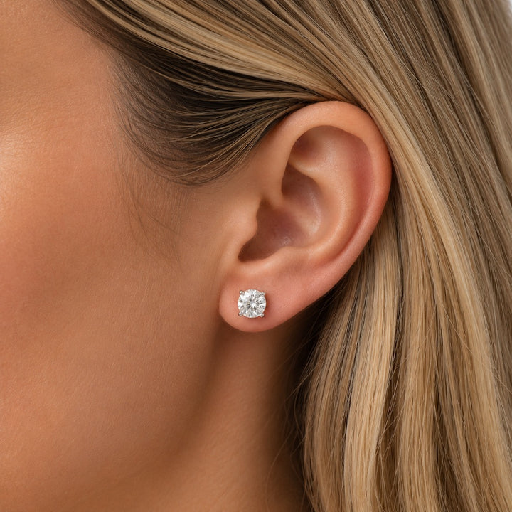 14K Yellow Gold 2.03 CTW LAB Grown Diamond Stud Earrings