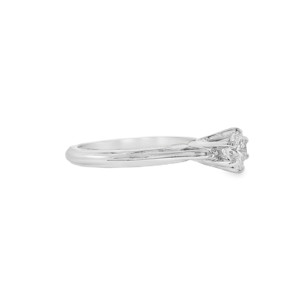 Estate - 14K White Gold 0.33 CTW Diamond Ring, Size 4
