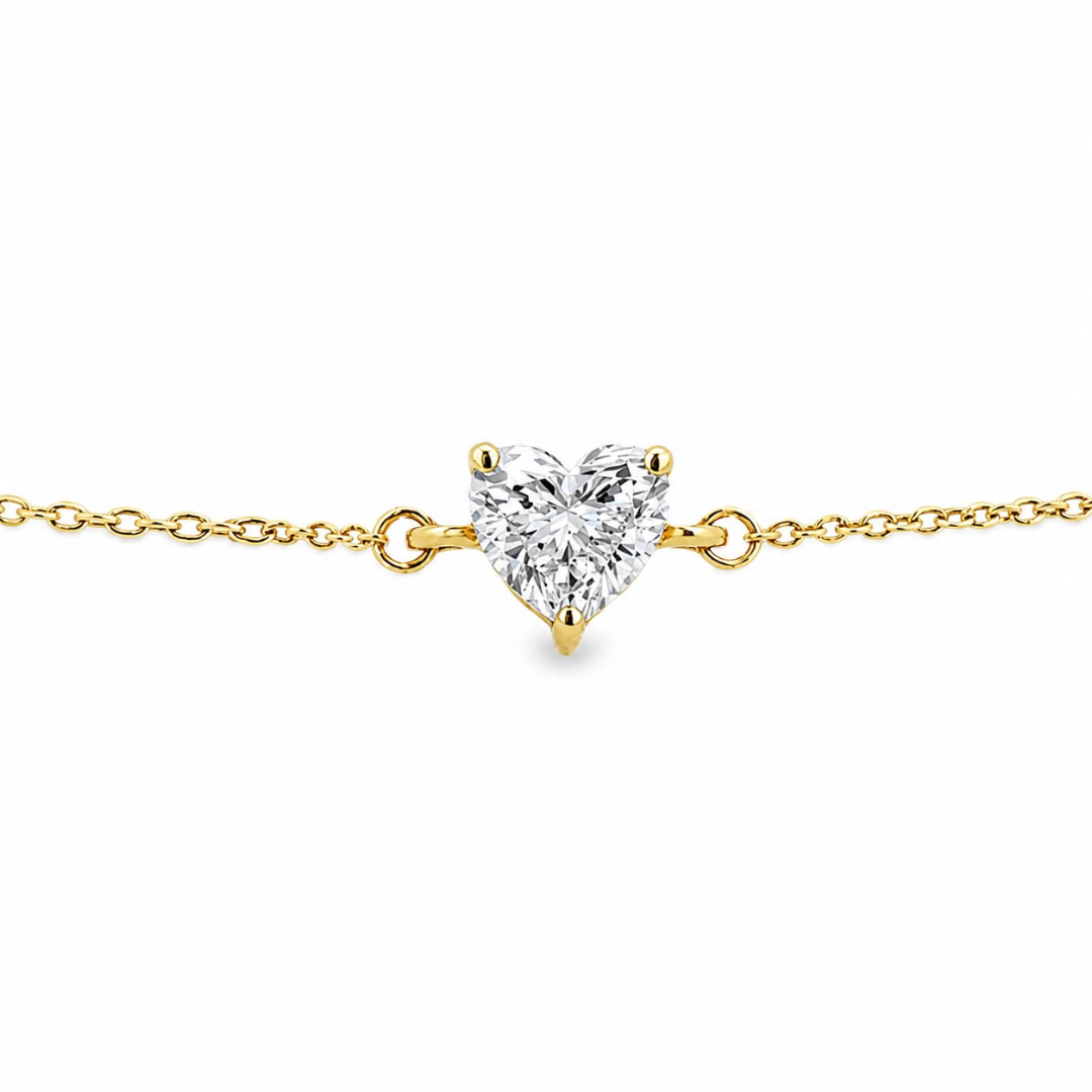 14K Yellow Gold 1.17 CTW Lab Grown Diamond 7" Bracelet