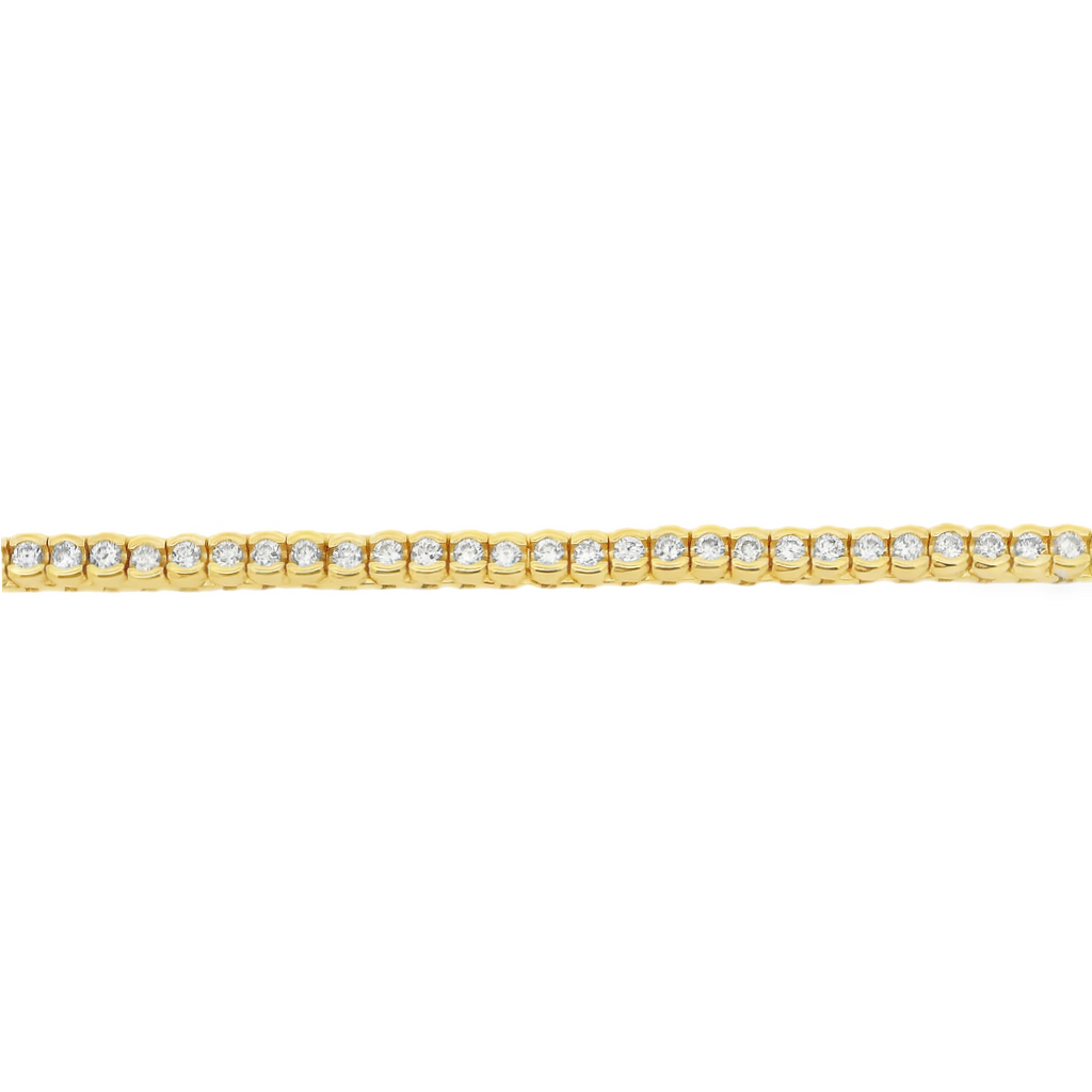 14K Yellow Gold 2.10 CTW Diamond 7" Tennis Bracelet