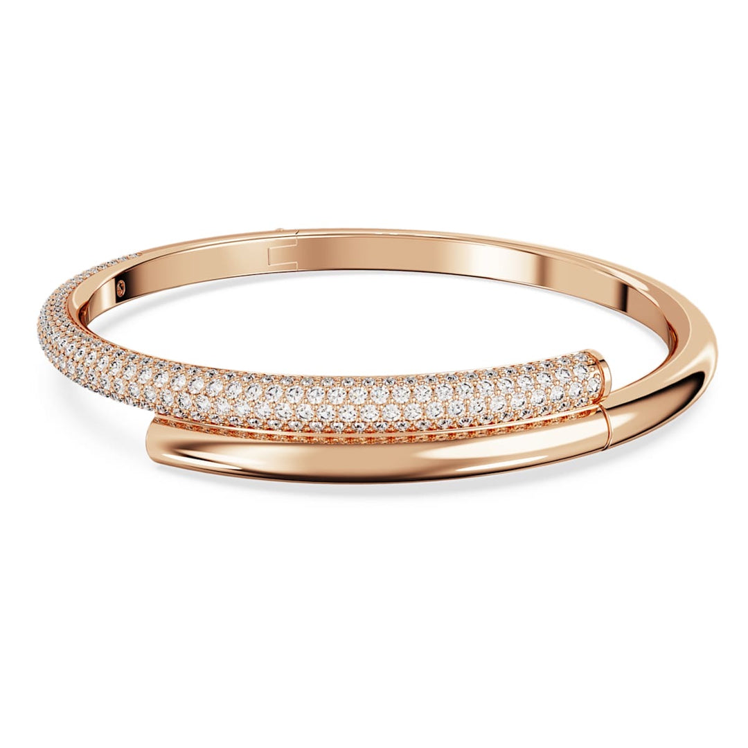 Swarovski Dextera Rose Gold-Tone Plated Bangle With Clear Crystals 5692267