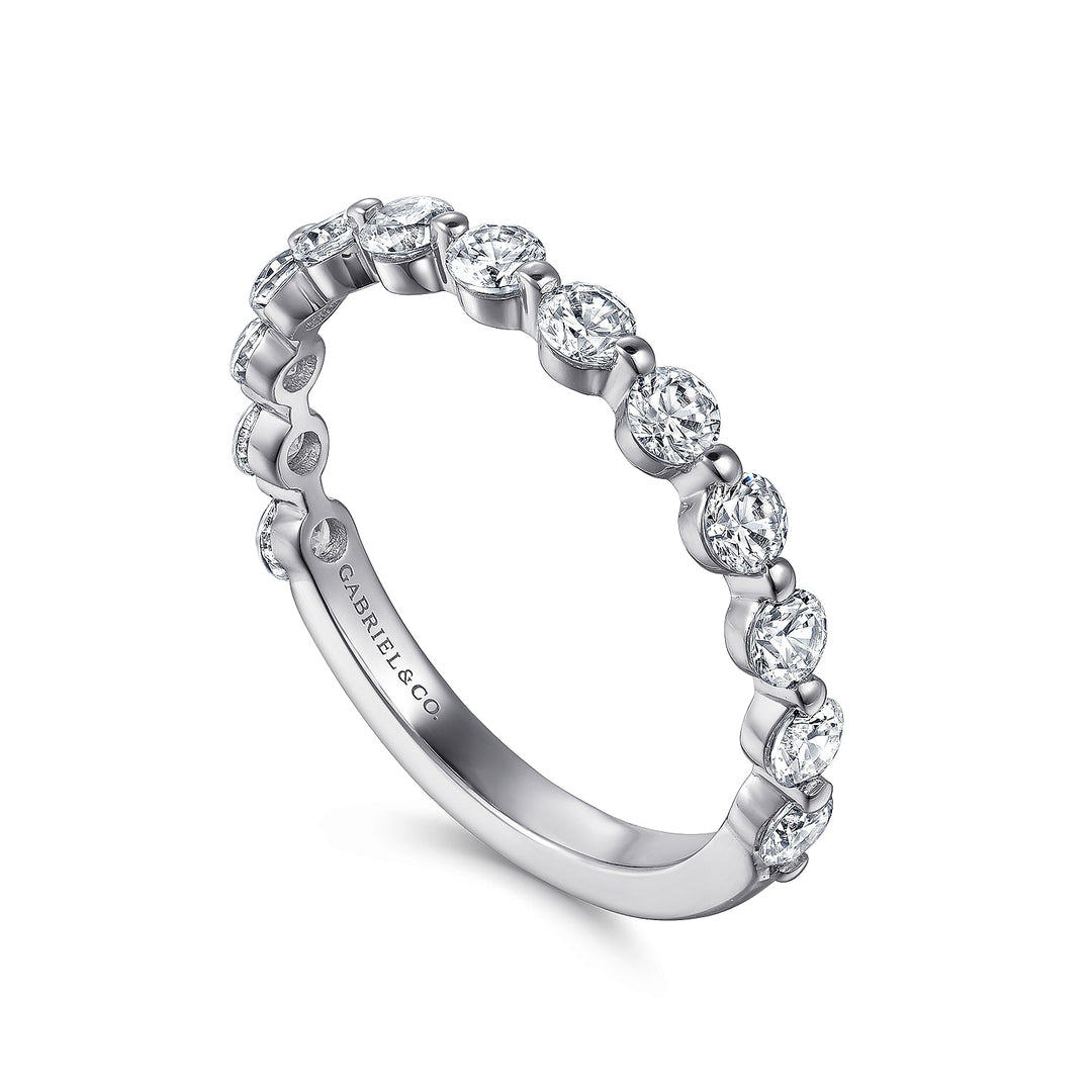 14K White Gold SI G/H 0.83 CTW Diamond Women's Wedding Band