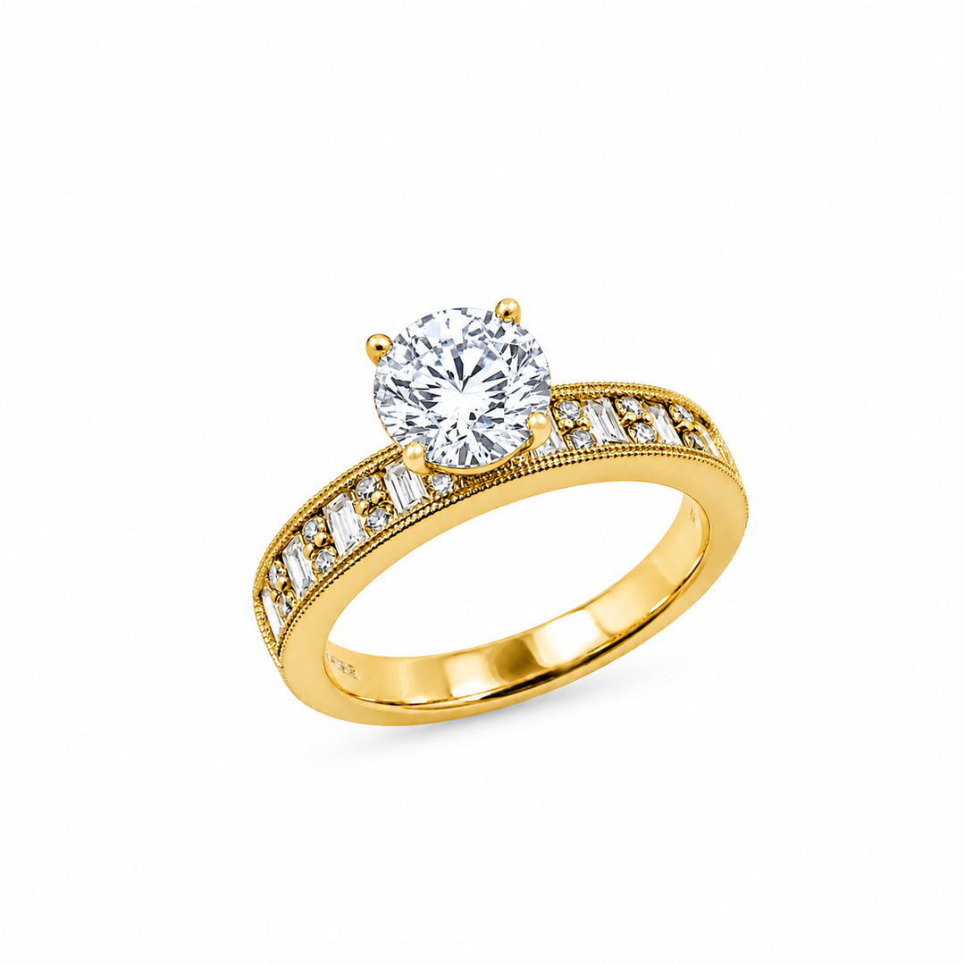 14K Yellow And White Gold 0.17 CTW Diamond Semi-Mount Engagement Ring