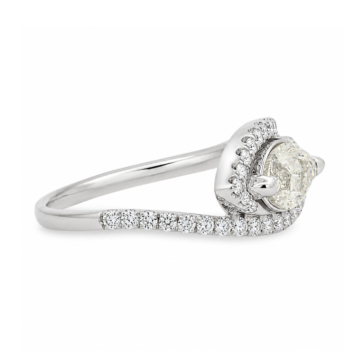 Estate - 14K White Gold 1.51 CTW Diamond Women's Ring, Size 7.25