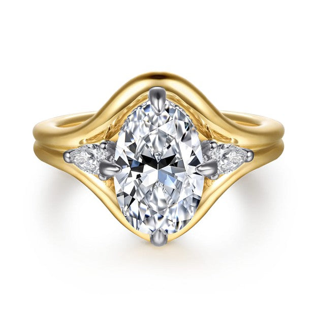 14K Yellow Gold 0.26 CTW Diamond Semi-Mount Engagement Ring