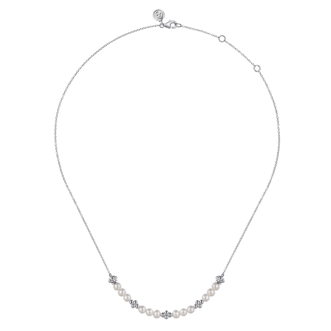 Sterling Silver Gabriel & Co. Bujukan Pearl Necklace