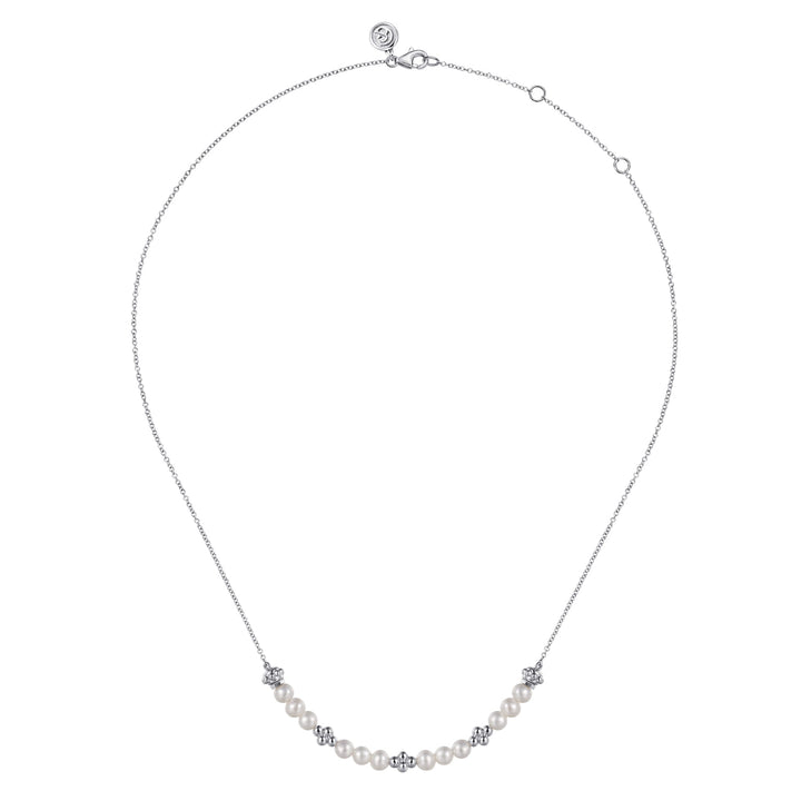Sterling Silver Gabriel & Co. Bujukan Pearl Necklace