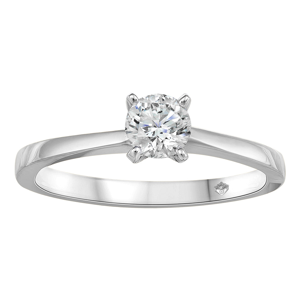 14K White Gold 4-Claw Solitaire Engagement Ring Mount (420-00099)