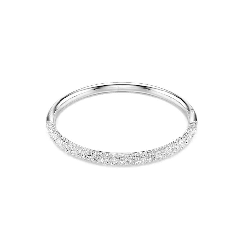 Swarovski Sublima Rhodium Plated Bangle With Clear Crystals