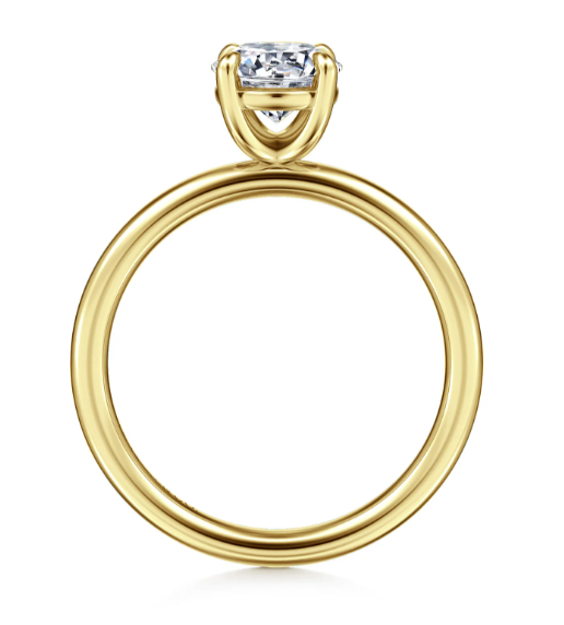 Women's 14K Yellow Gold Solitaire Ring Mount 420-00119