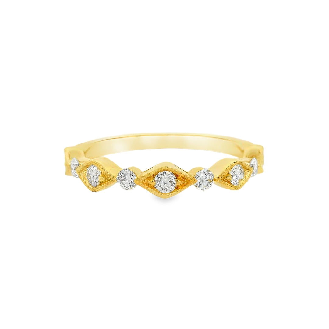 14K Yellow Gold 0.31 CTW Diamond Woman's Ring
