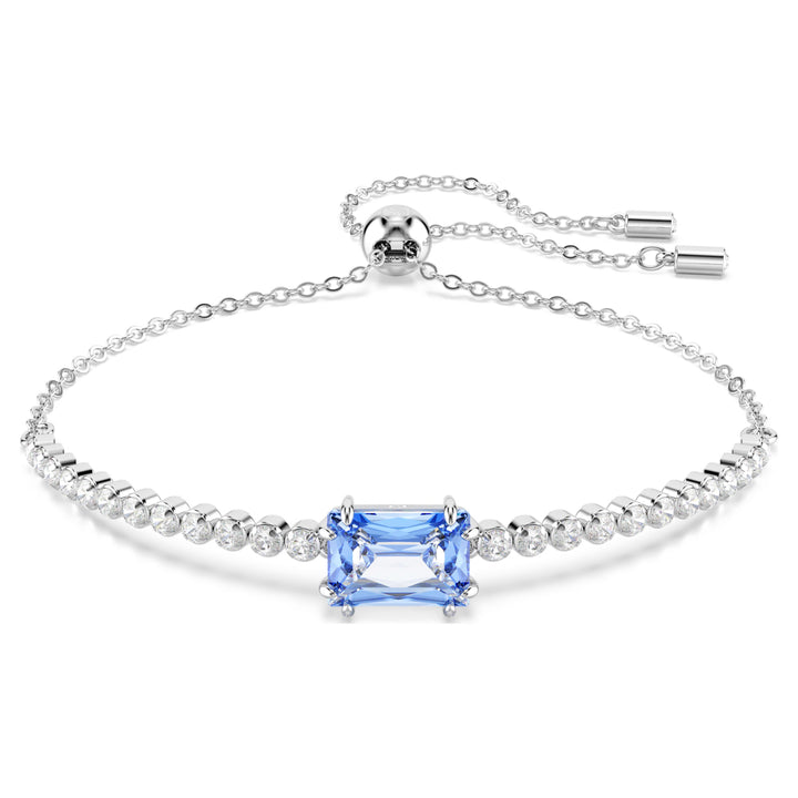 Swarovski Matrix Rhodium Plated Bracelet With Blue And Clear Zirconia's 5693412