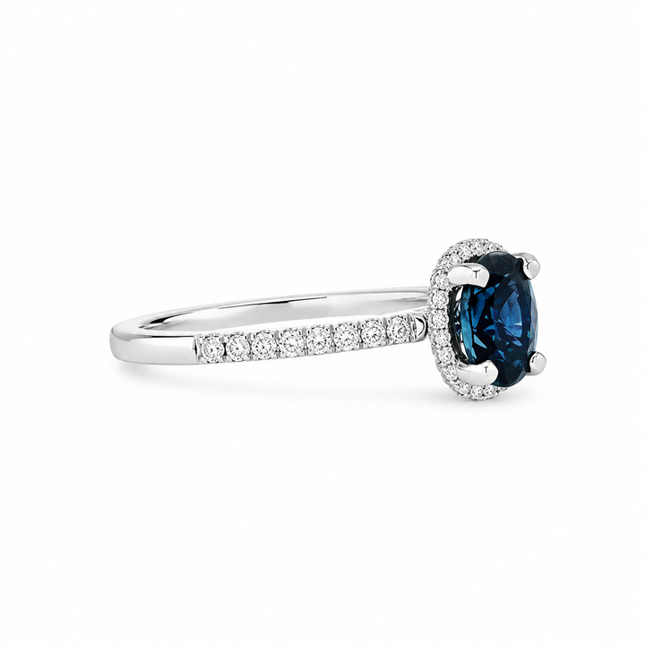 Women's 18K White Gold Hidden Halo 0.20 CTW Diamond Semi-Mount Engagement Ring