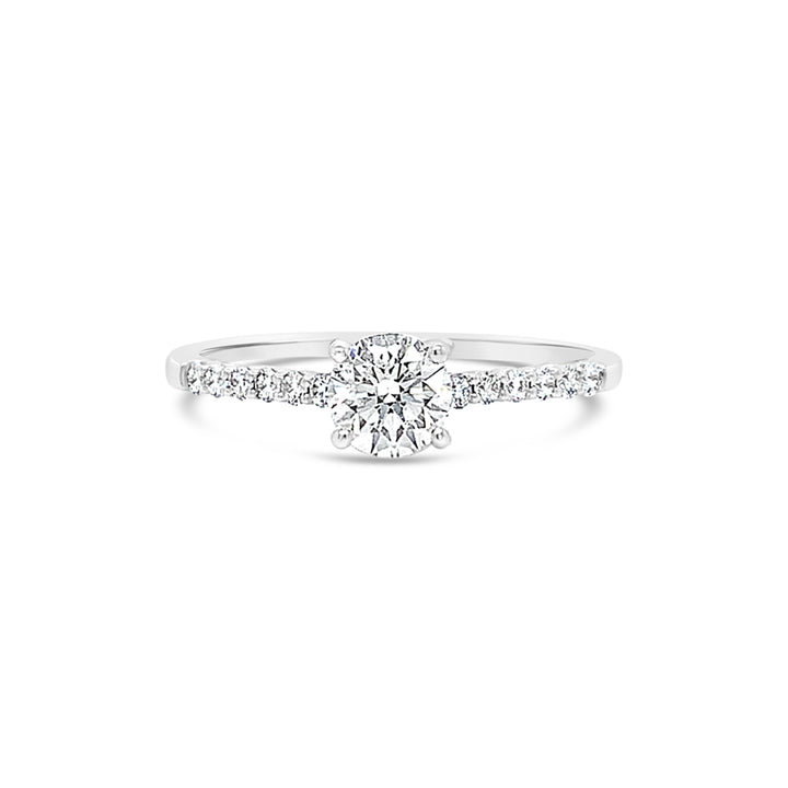 18K White Gold 0.13 CTW Diamond Engagement Ring Semi-Mount