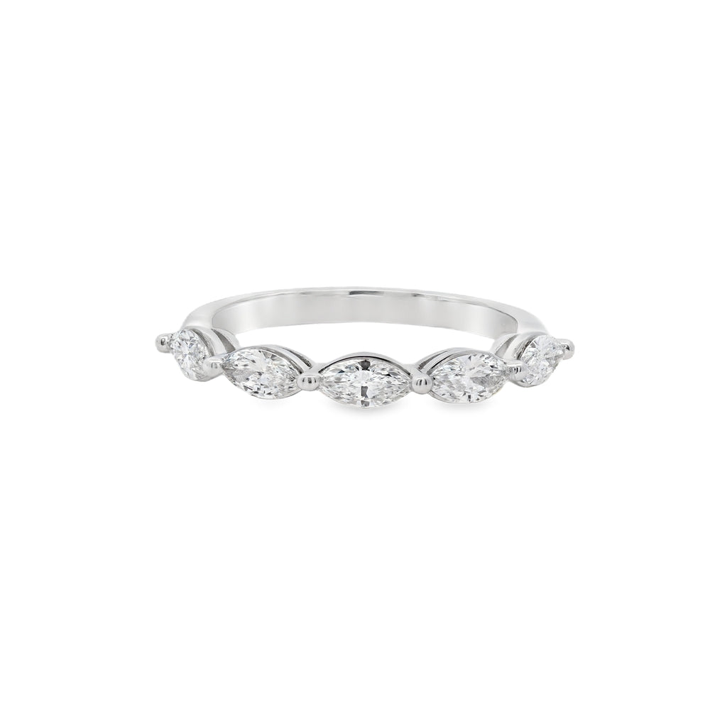 18K White Gold 0.74 CTW SI1 G/H Diamond Anniversary Ring