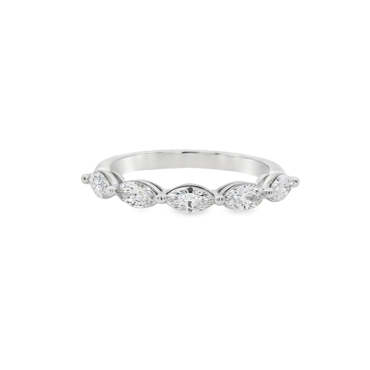 18K White Gold 0.74 CTW SI1 G/H Diamond Anniversary Ring