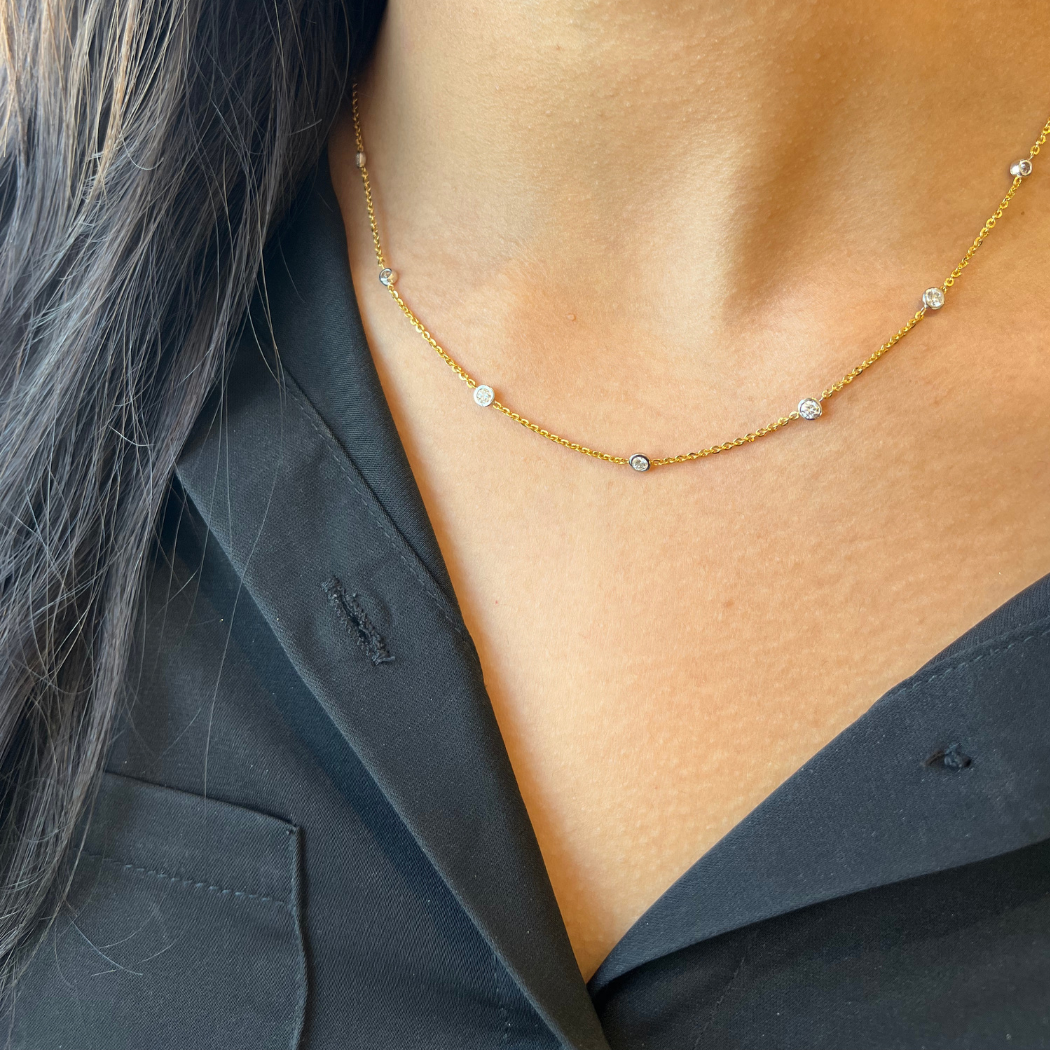 14K Yellow And White Gold J.H. Young 125th Anniversary 0.82 CTW Diamond 18" Necklace
