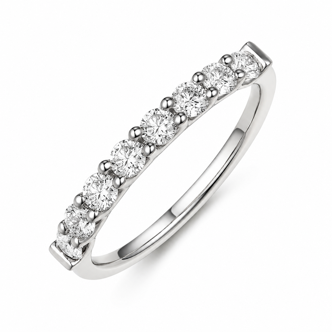 18K White Gold VS2 F/G 0.77 CTW Diamond Women's Wedding Band