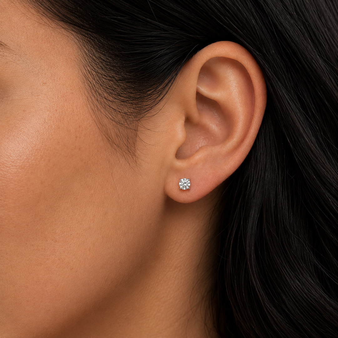 14K White Gold 0.30 CTW LAB Grown Diamond Stud Earrings