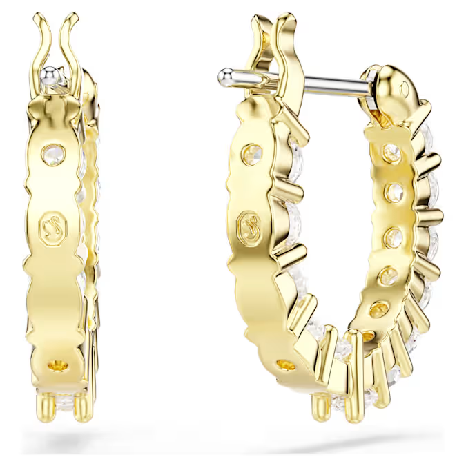 Swarovski Matrix Vittore Gold-Tone Plated Hoop Earrings With Clear Zirconia's 5733398