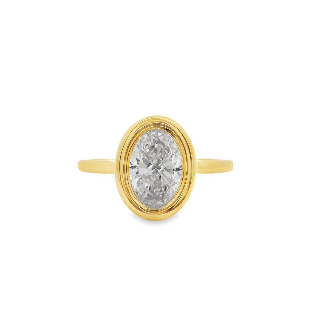 Women's 14K Yellow Gold 1.50 CTW LAB Grown Diamond Ring
