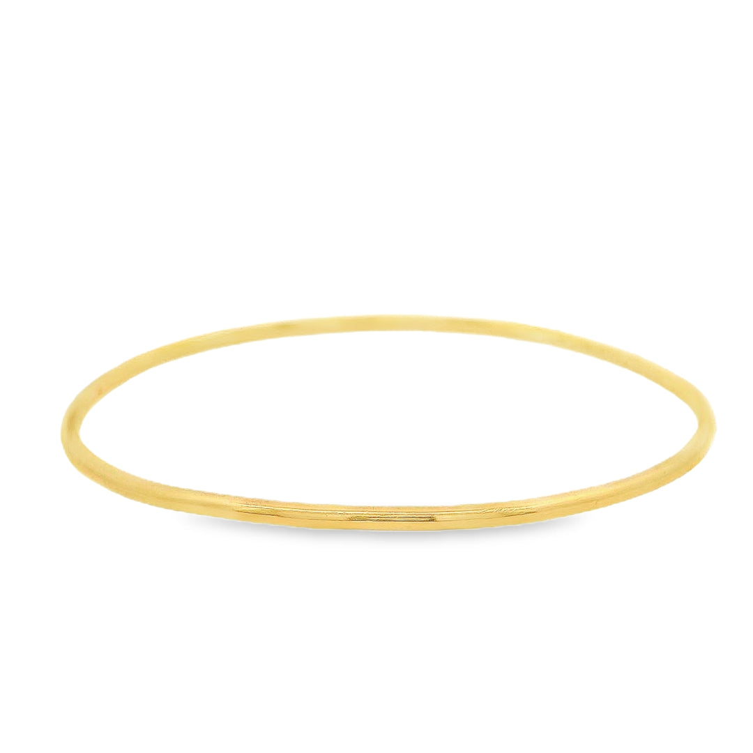 Estate - 10 Karat Yellow Gold 2.15mm Wide Plain Slip Bangle
