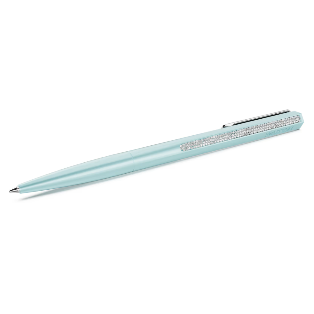 Blue Lacquered Swarovski Pen With Crystal Rocks
