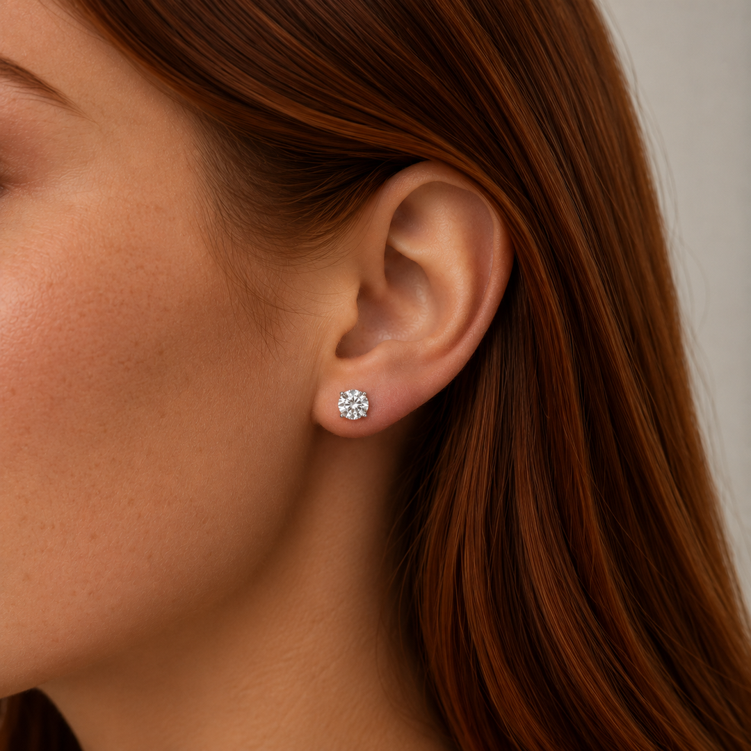 14K White Gold 0.75 CTW Lab Grown Diamond Stud Earrings