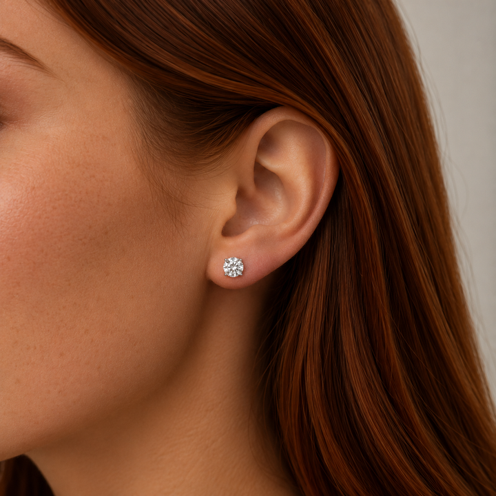 14K White Gold 0.75 CTW Lab Grown Diamond Stud Earrings