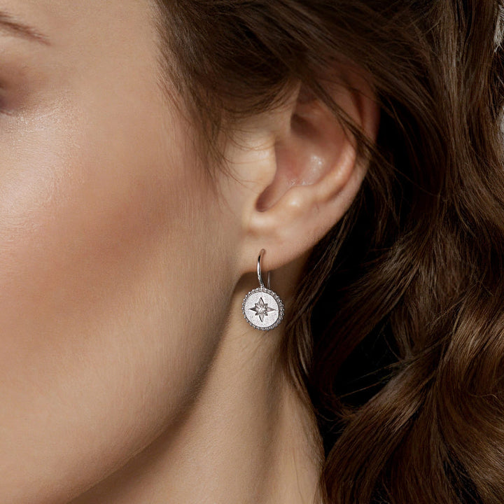 Sterling Silver Gabriel & Co. Drop Earrings With Diamonds