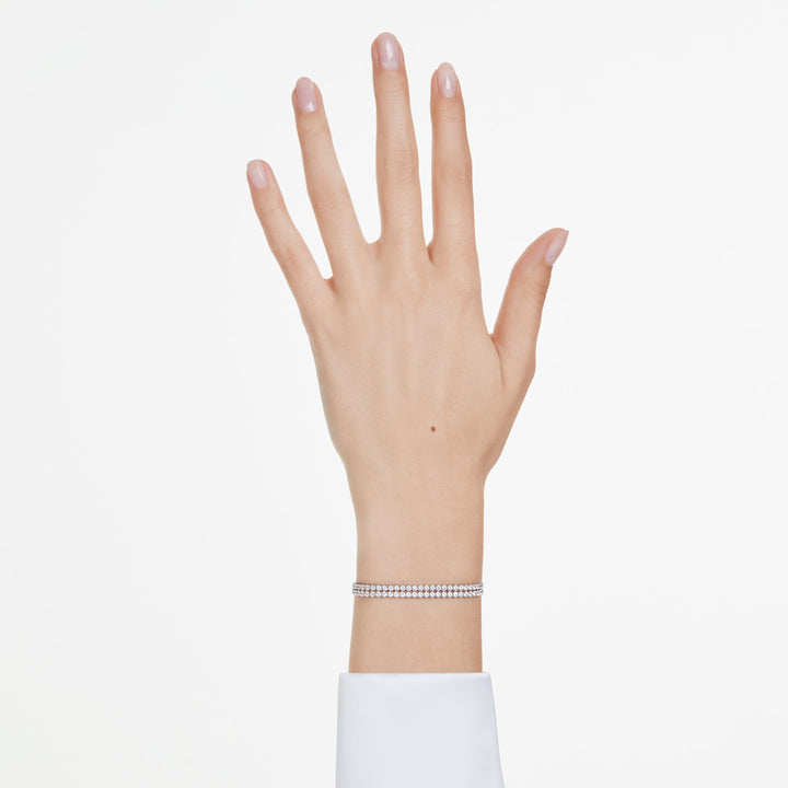 Swarovski Matrix Rhodium Plated Bracelet With Clear Zirconia's 5678252