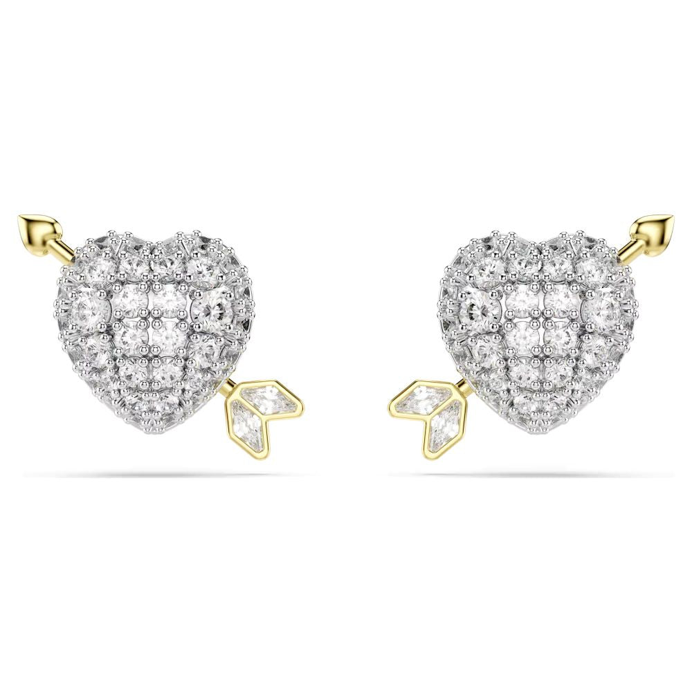 Swarovski Idyllia Two-Tone Plated Stud Earrings With Clear Swarovski Crystals 5737298