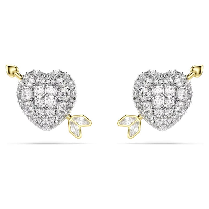 Swarovski Idyllia Two-Tone Plated Stud Earrings With Clear Swarovski Crystals 5737298