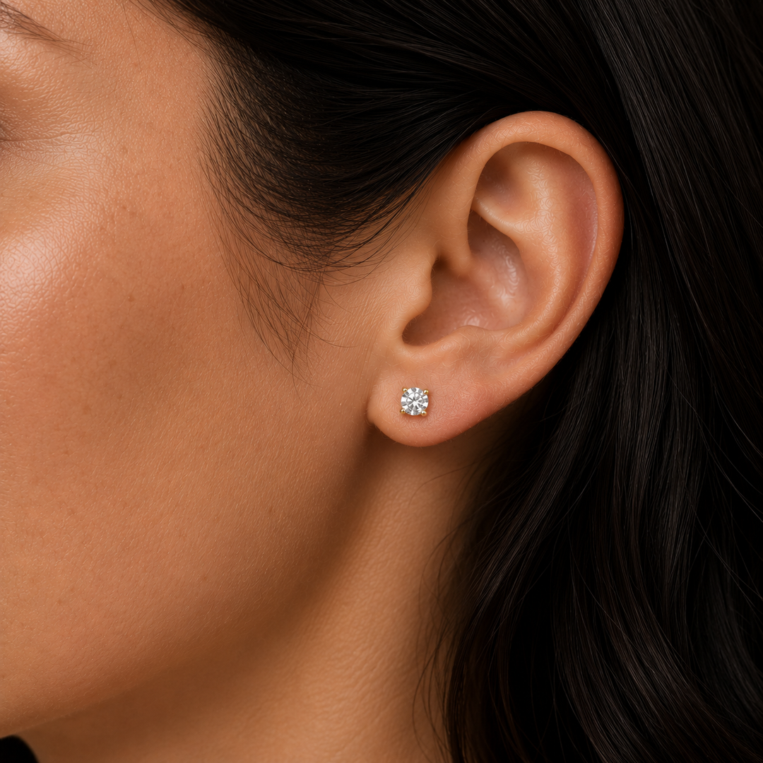 14K Yellow Gold 0.30CTW LAB Grown Diamond Stud Earrings