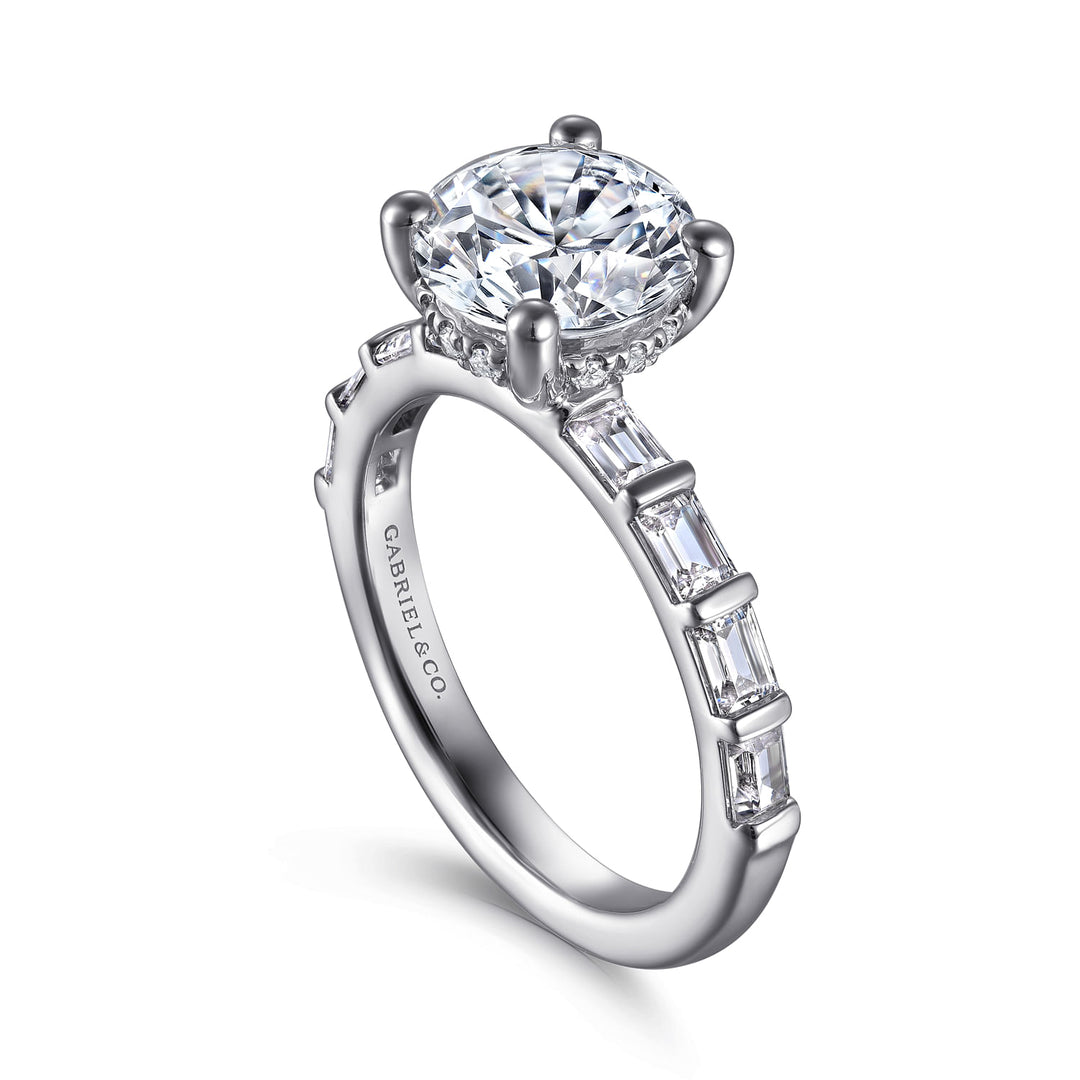 14K White Gold 0.64 CTW Diamond Semi-Mount Engagement Ring