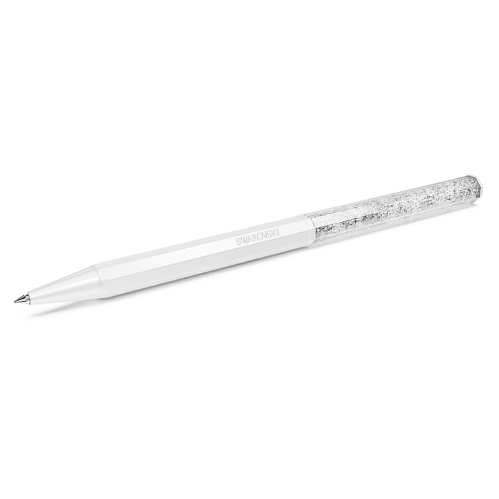 White Lacquered Swarovski Pen With Crystals