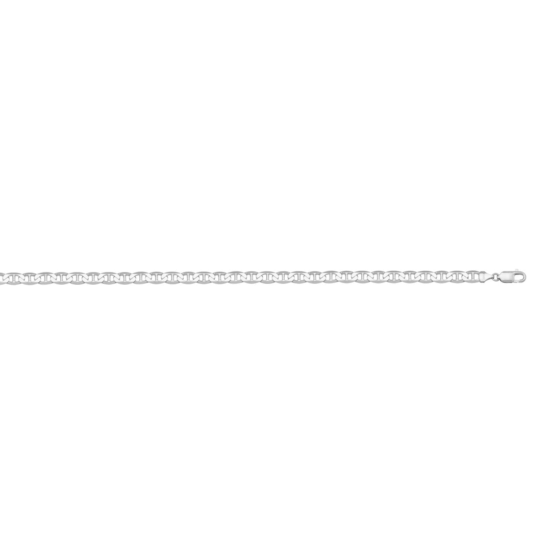 10K White Gold Small 2.2mm Anchor Link 20" Chain